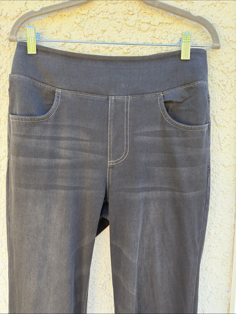 HALARA Flex Women's Grey Black Washed High Waisted Pull on Jeans Size M 8-10 - Picture 3 of 9